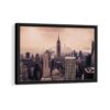 tableau les tours de la ville de new york avec cadre noir