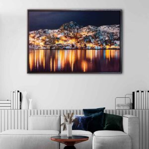 newfoundland island floating frame canvas