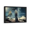 the dragon queen framed canvas black frame
