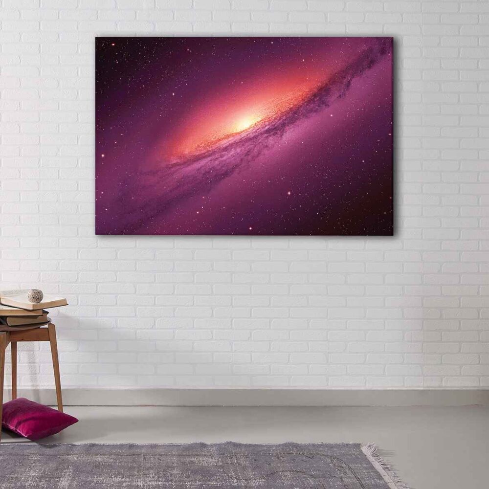 1 panels purple galaxy canvas art