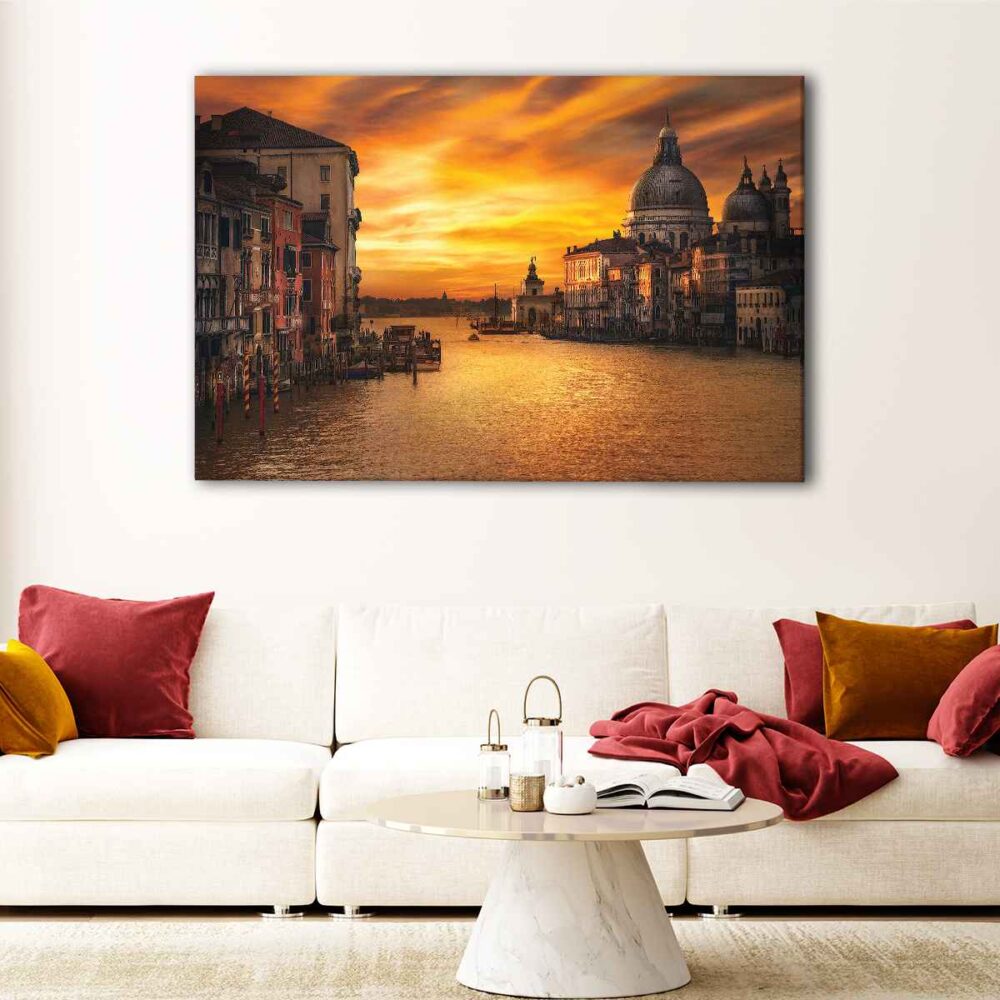 1 panels venice sunrise canvas art