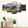 5 panels li river village canvas art