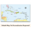 Colorful push pin Caribbean map no quote