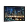 chicago skyscrapers framed canvas black frame