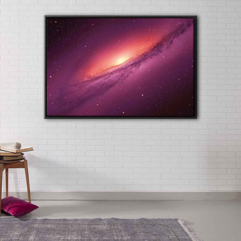 purple galaxy floating frame canvas