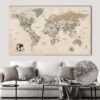 Vintage world push pin map