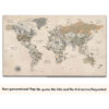 Vintage world push pin map no quote