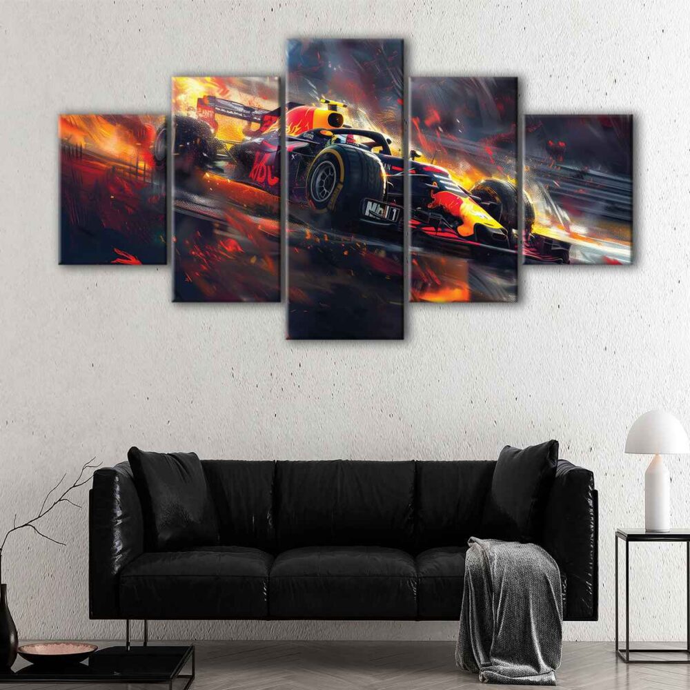 tableau red bull course f1 5 pièces 