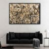 tableau rythme d'automne avec cadre flottant