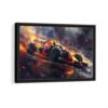 tableau red bull course f1 avec cadre noir