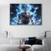 super saiyan blue floating frame canvas