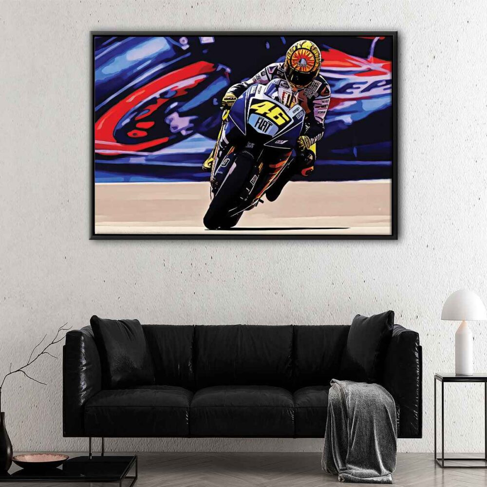 valentino rossi floating frame canvas