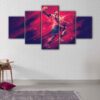 5 panels lebron james canvas art