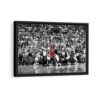 tableau dernier shoot de michael jordan avec cadre noir