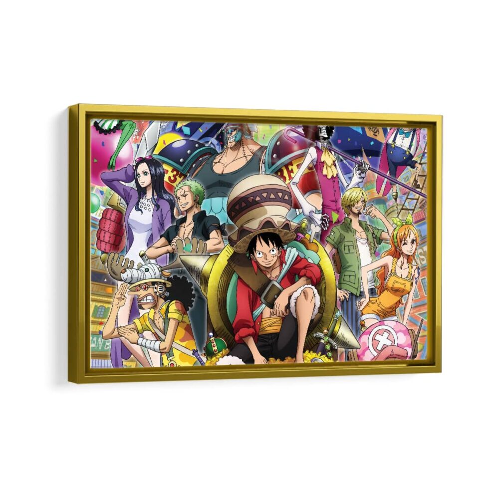 one piece framed canvas gold frame