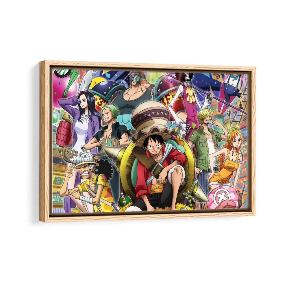 one piece framed canvas natural beige