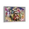 one piece framed canvas white frame