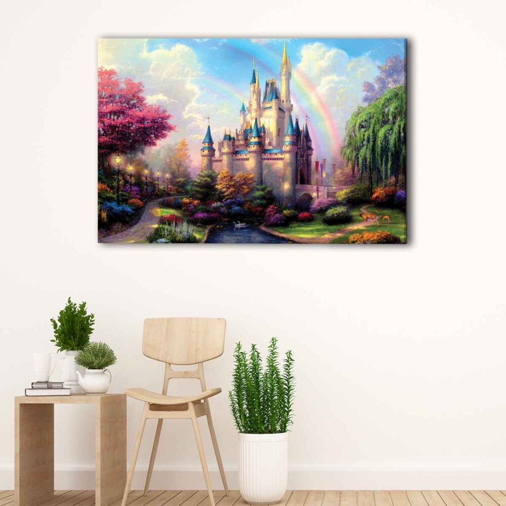 1 panel cinderella castle canvas art