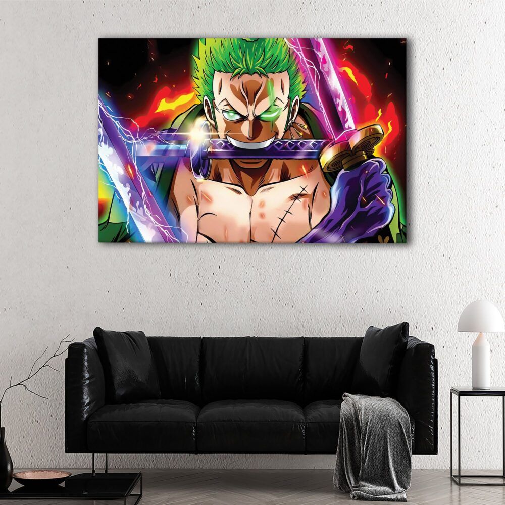 1 panel renault zoro swords canvas art