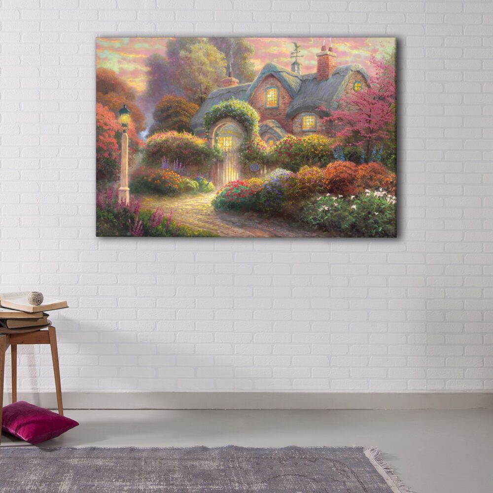 1 panel rosebud cottage canvas art
