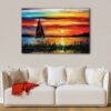 1 panel sunset in the beach canvas art