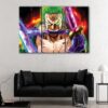 3 panels renault zoro swords canvas art