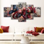 5 panels avengers war canvas art