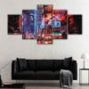 5 panels broadway new york canvas art