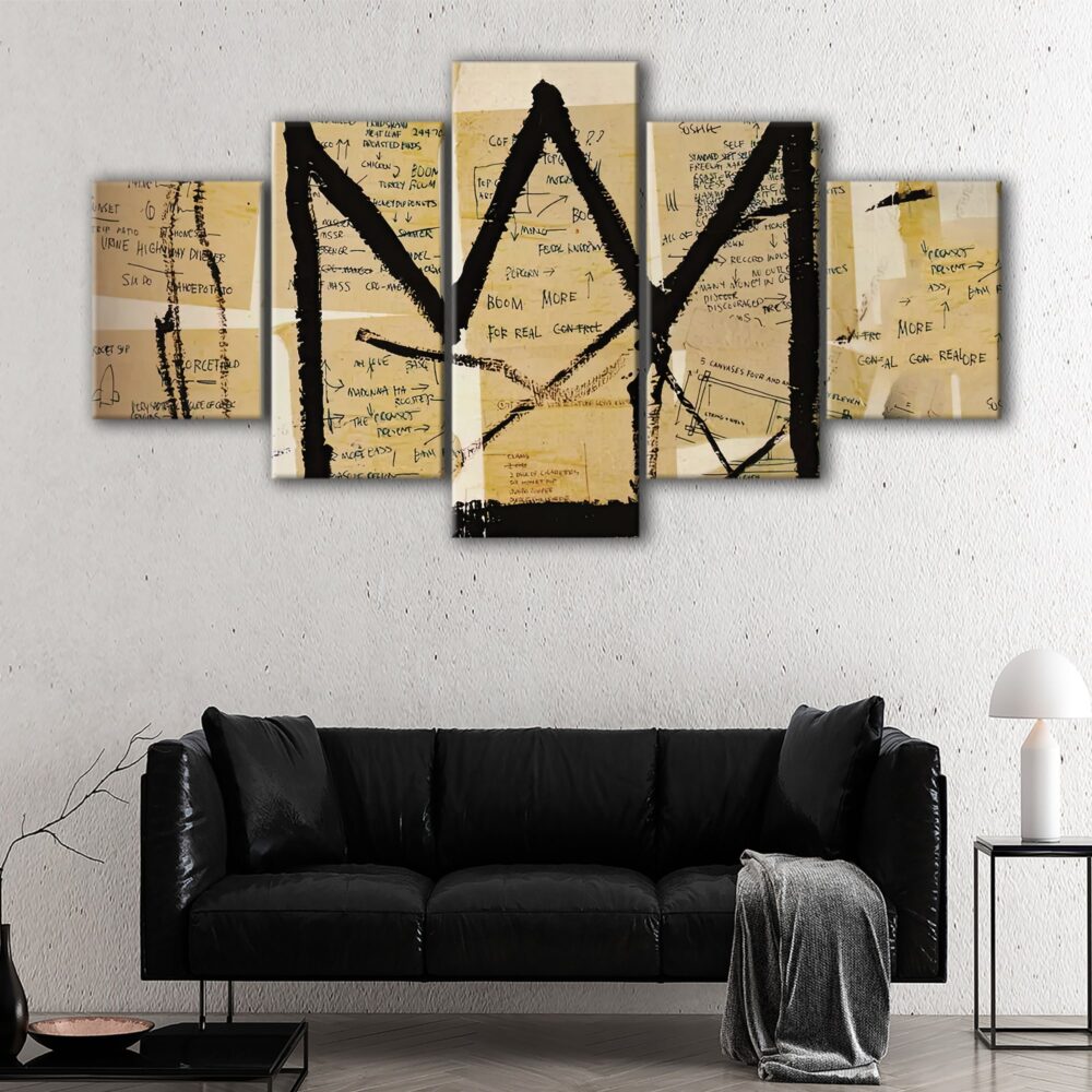 5 panels crown canvas art