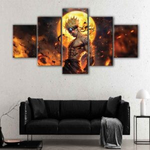 5 panels naruto canvas art
