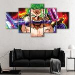 5 panels renault zoro swords canvas art