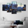 5 panels winter in bruges canvas art