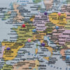 Push pin world map with flags Europe Zoom