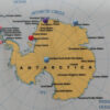 Push pin world map with flags antarctica Zoom