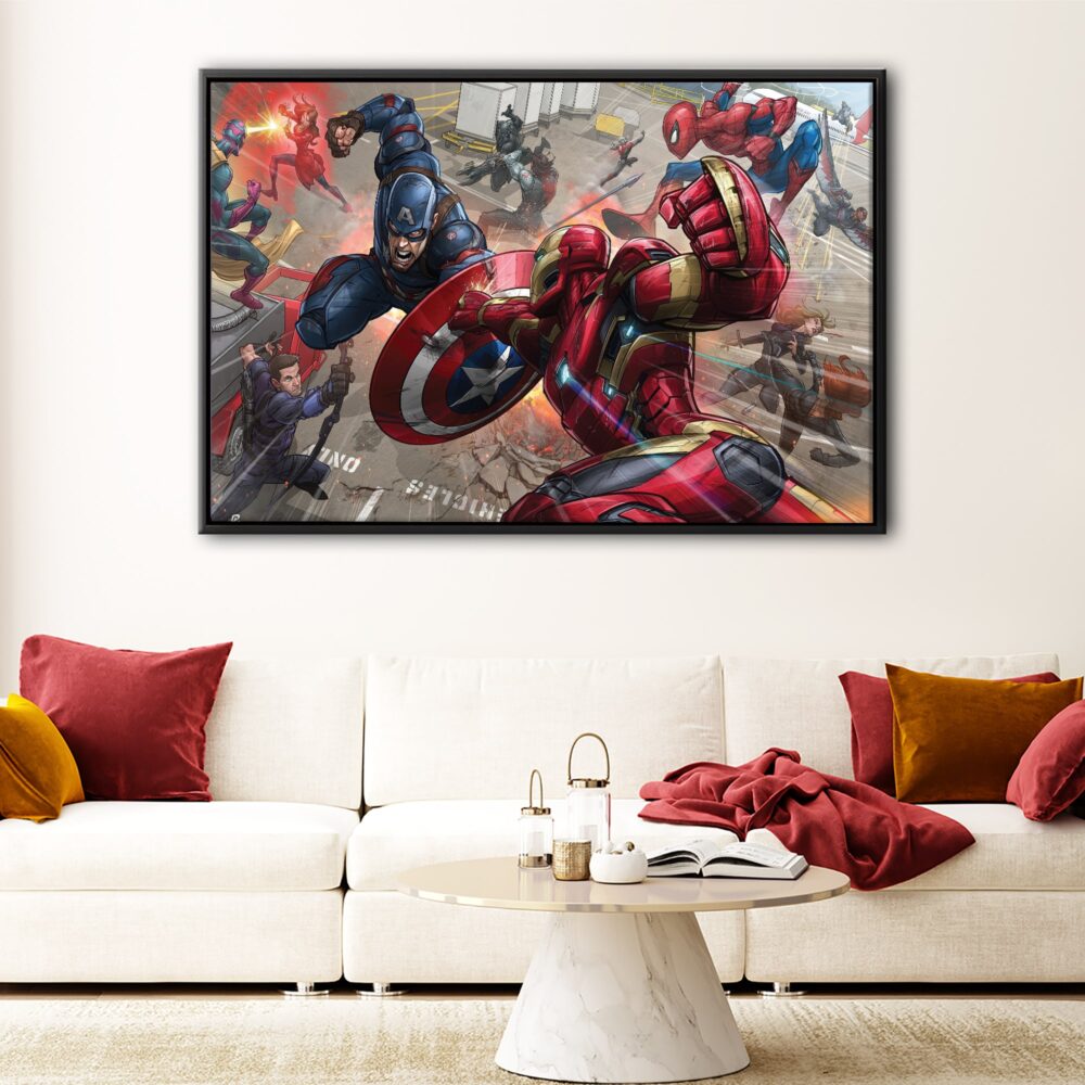 avengers war floating frame canvas