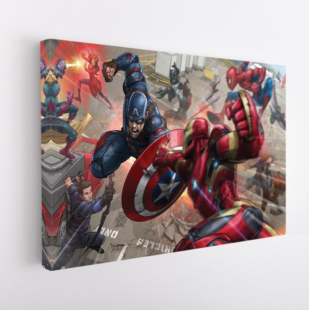 avengers war stretched canvas