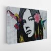 beautiful girl graffiti stretched canvas