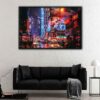 broadway new york floating frame canvas