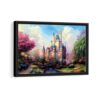 cinderella castle framed canvas black frame