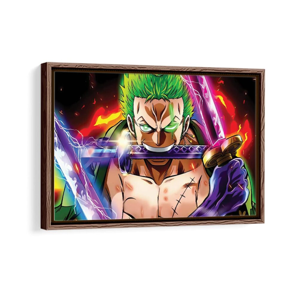 renault zoro swords framed canvas walnut brown