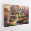 rosebud cottage stretched canvas