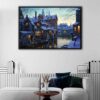 winter in bruges floating frame canvas