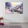 1 panel cobblestone christmas painting canvas art