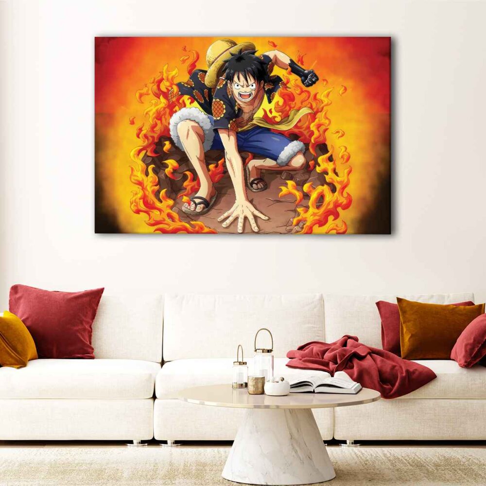 1 panel monkey d luffy fury canvas art