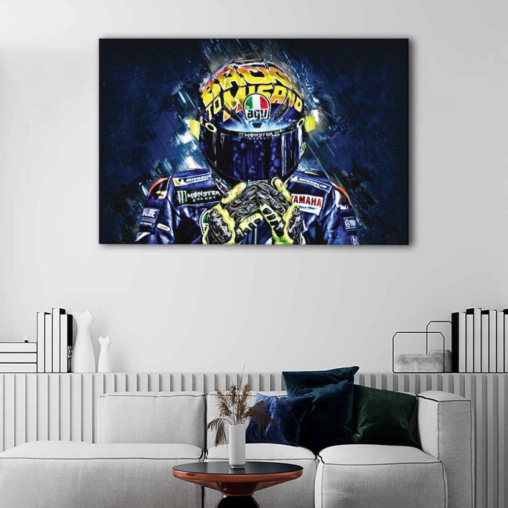 1 panel motogp helmet canvas art