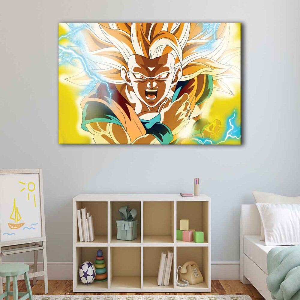 1 panel ultra super saiyan canvas art