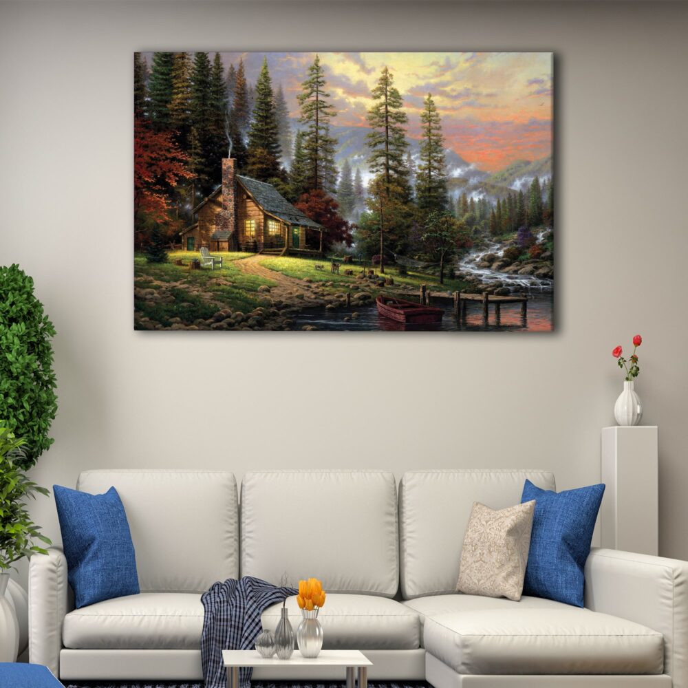 1 panels peaceful retreat canvas art-min