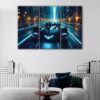 3 panels batmobile canvas art