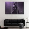 3 panels black panther fury canvas art