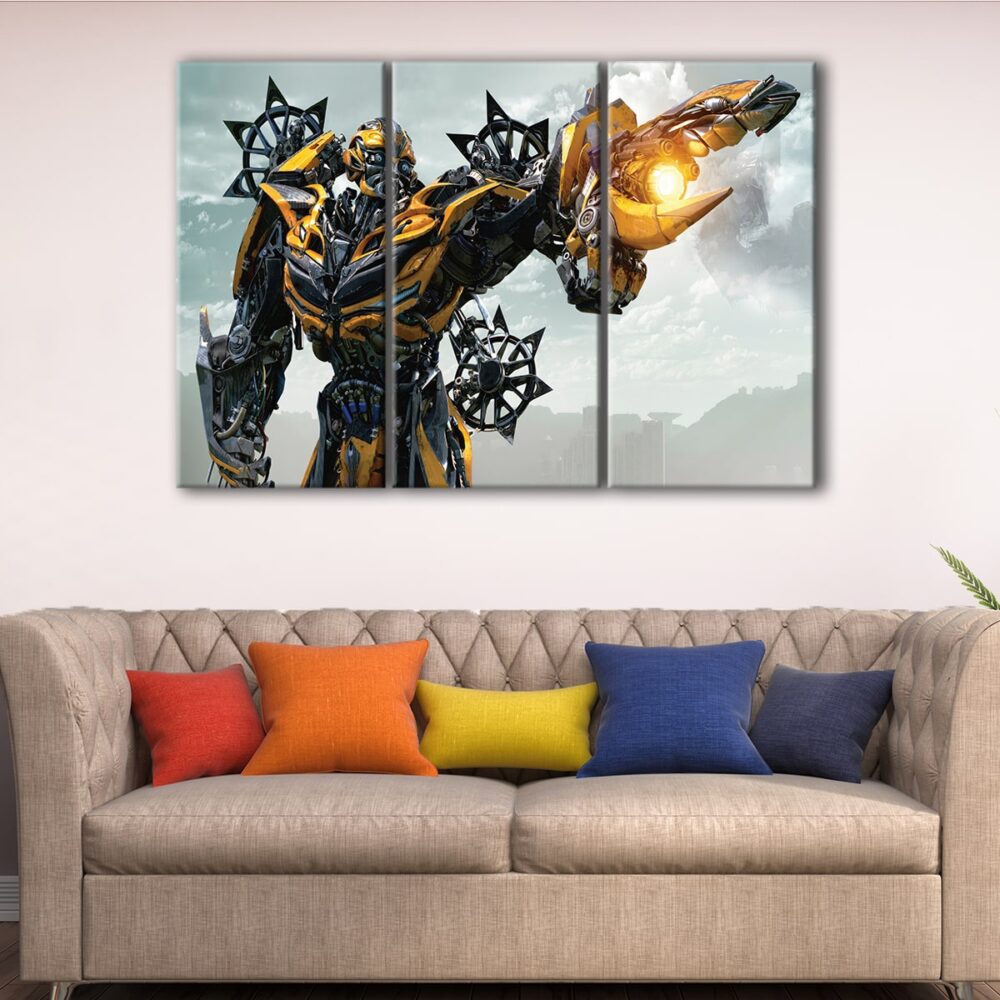 3 panels bumblebee canvas art